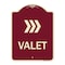 Signmission Designer Series Valet Right Arrow, Burgundy Heavy-Gauge Aluminum Sign, 24" x 18", BU-1824-22744 A-DES-BU-1824-22744 - alternate 1